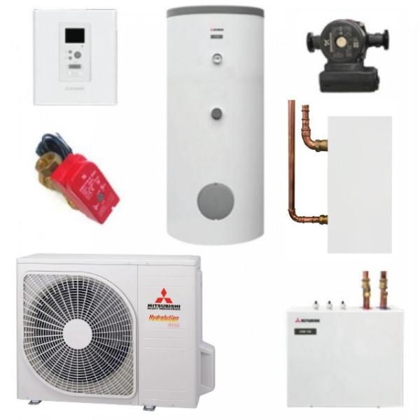 Термопомпа Mitsubishi Heavy Hydrolution HSB60-W + FDCW60VNX-W + бойлер 300 л
