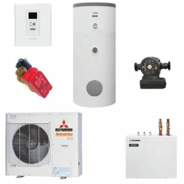 Термопомпа Mitsubishi Heavy Hydrolution HSB100-W + FDCW100VNX-A + бойлер 300 л