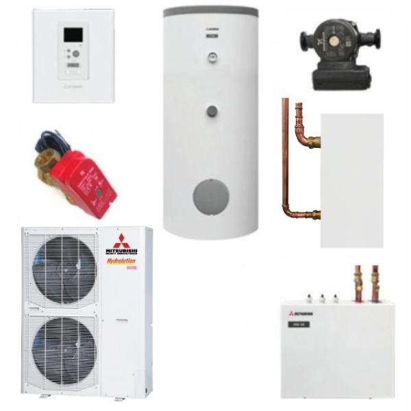 Термопомпа Mitsubishi Heavy Hydrolution HSB140 + FDCW140VNX-A + бойлер 300 л